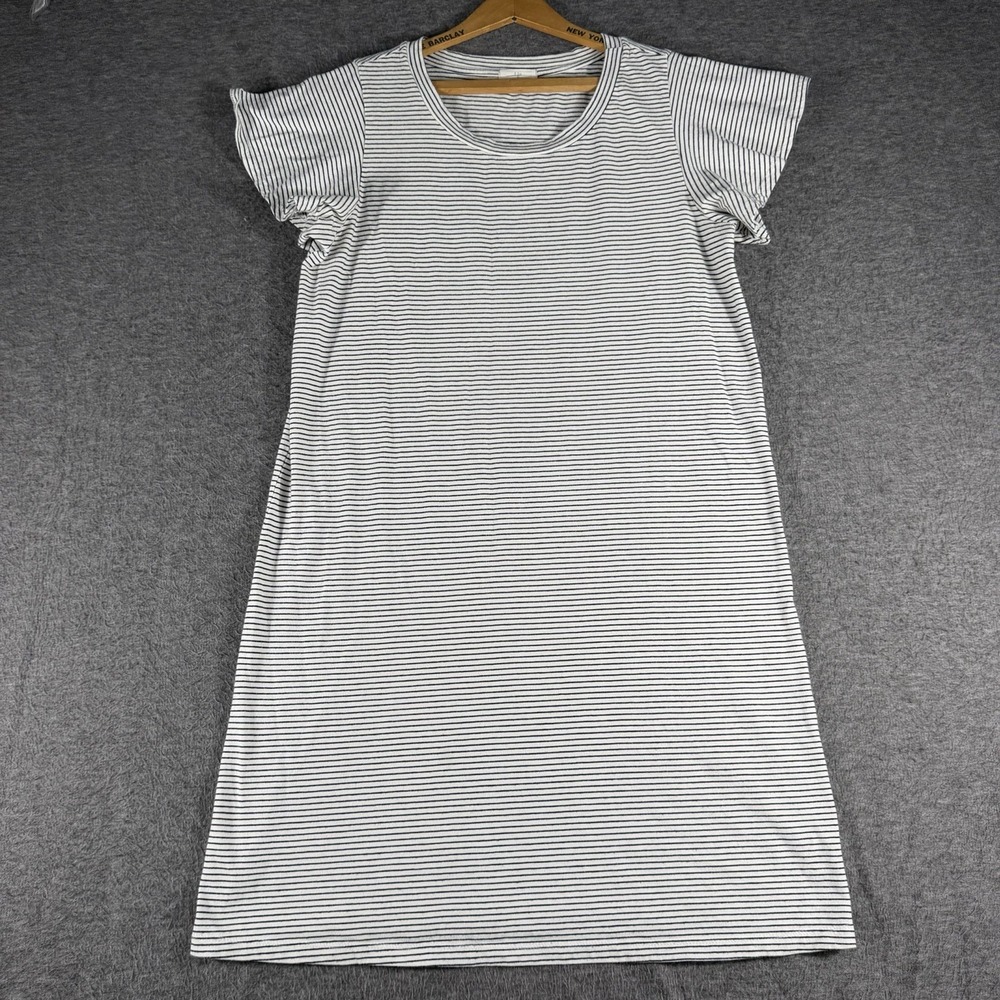 t.la Anthropologie Striped Flutter Sleeve T-Shirt Dress Women's M Beach Cover Up